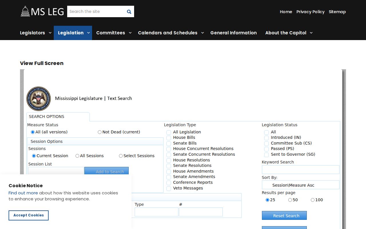 Leflore County civil docket statutory text-search source