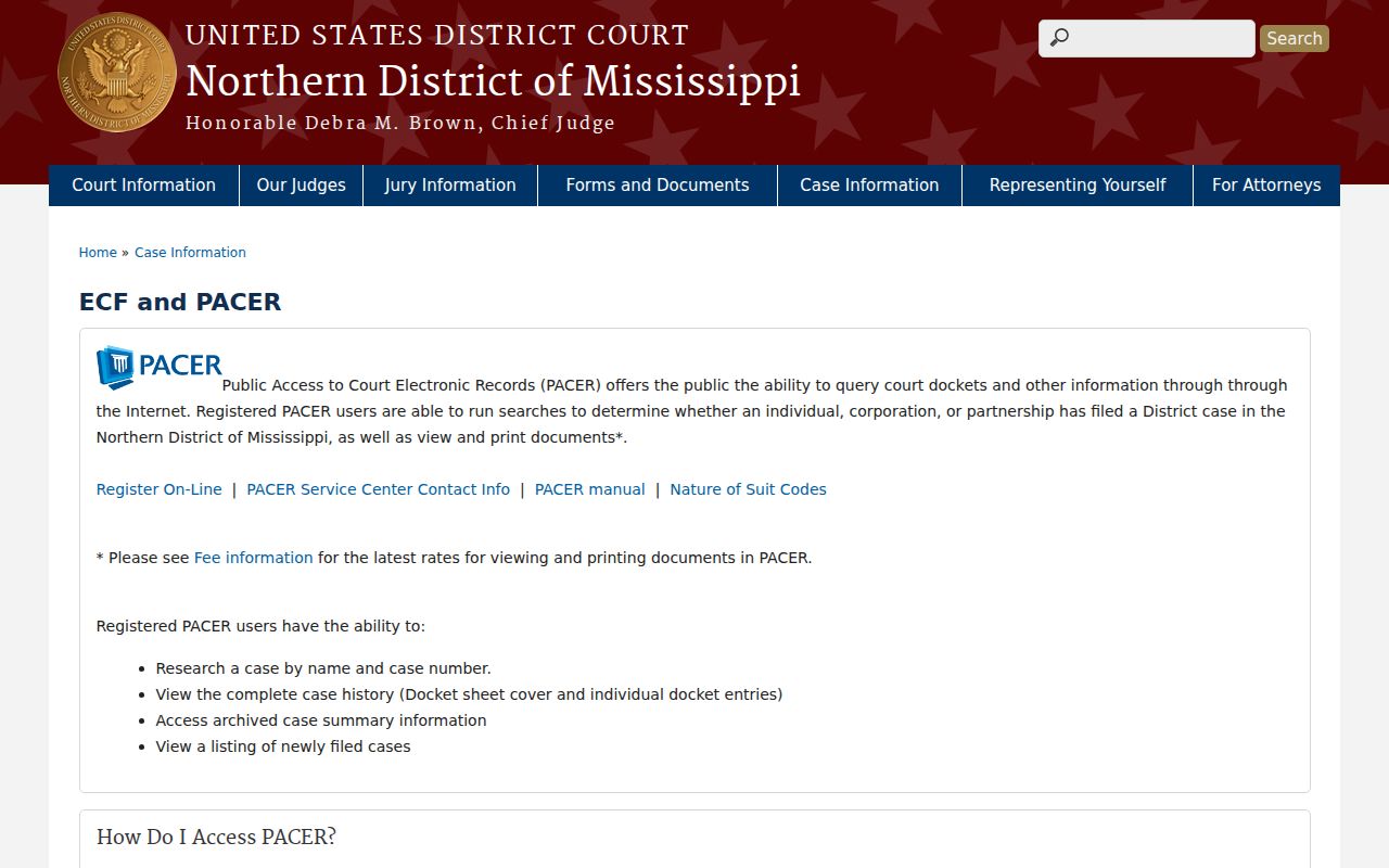 Leflore County court dates source image of Northern District Mississippi ECF information